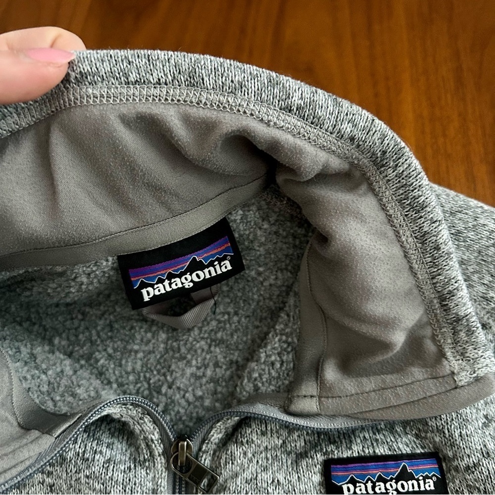 Patagonia Gray Heather Quarter-Zip Better Sweater Fleece Mock Neck - XS/S - Picture 3 of 6